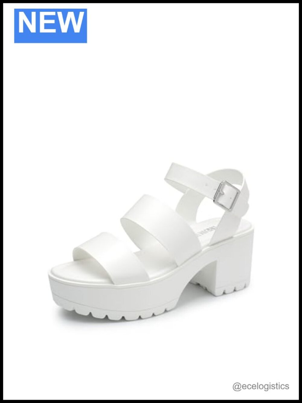 Lightweight Chunky Platform Heeled Sandals with Adjustable Ankle Strap